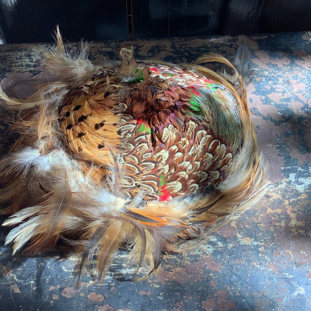 Vintage 1950s Quail and Pheasant Women's Cloche Hat